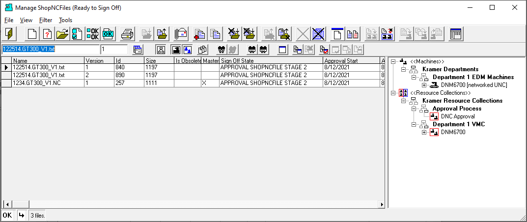 Change View (Files Waiting for Sign-Off)