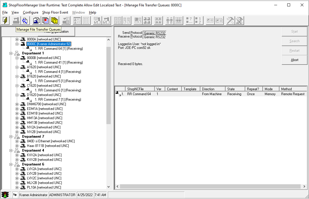 CNC Communications: RS232 & Remote Request