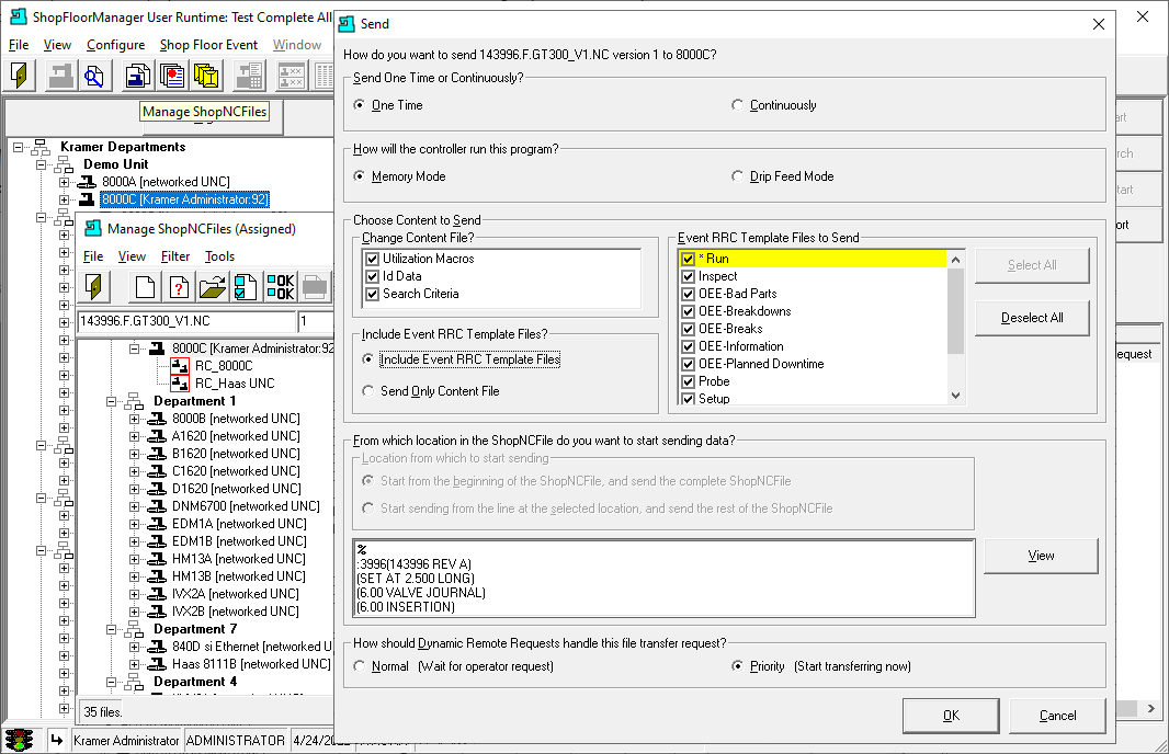 CNC Communications: RS232 & Remote Request